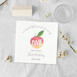 Guardanapo De Papel Doce Pequeno primeiro aniversario de Pêssego