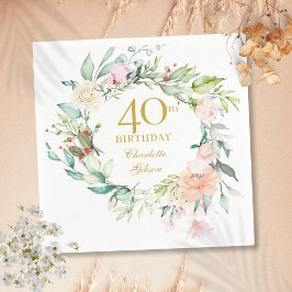 Guardanapo De Papel Doce Rosa Garland