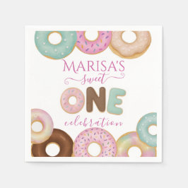 Guardanapo De Papel Doce Rosquinha Aniversário | Festa Colorida de Cri