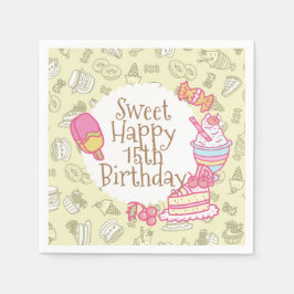 Guardanapo De Papel Doces Bakery e Bebidas Verdes