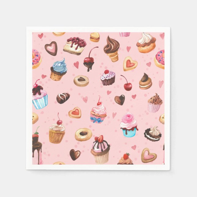 Guardanapo De Papel Doces Caprichosos de Verão (Frente)