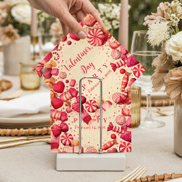 Guardanapo De Papel Doces Retrô de São Valentim
