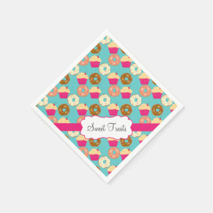 Guardanapo De Papel Doces Tratamentos, Rosquinhas e Cupcakes