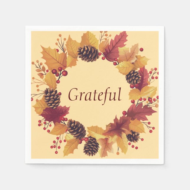 Guardanapo De Papel Documento de Ação de Graças (Frente)