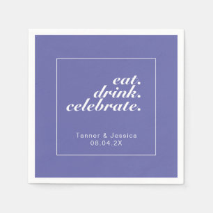 Guardanapo De Papel Documento de Casamento Minimalista Moderno e Branc