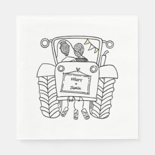 Guardanapo De Papel Documento de Casamento Personalizado do País Trat