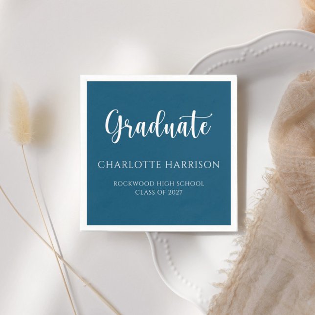 Guardanapo De Papel Documento de Graduação de Script Casual Moderno (Criador carregado)