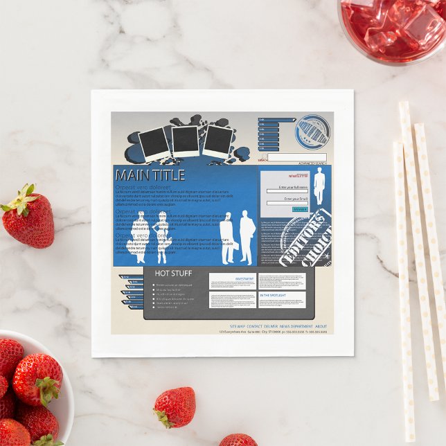 Guardanapo De Papel Documento de layout do site Napkins (Criador carregado)