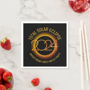 Guardanapo De Papel Documento ECLIPSE SOLAR TOTAL 2024 Personalizado