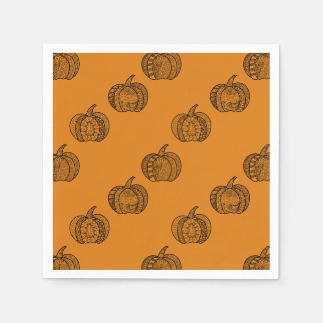 Guardanapo De Papel Dodores de Halloween Boho mandala bombeiros outono (Frente)