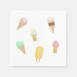 Guardanapo De Papel Doentes Sociais Doentes com Sorvete Retroativo