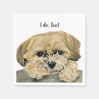 Guardanapo De Papel Dog Custom Cocktail Napkin