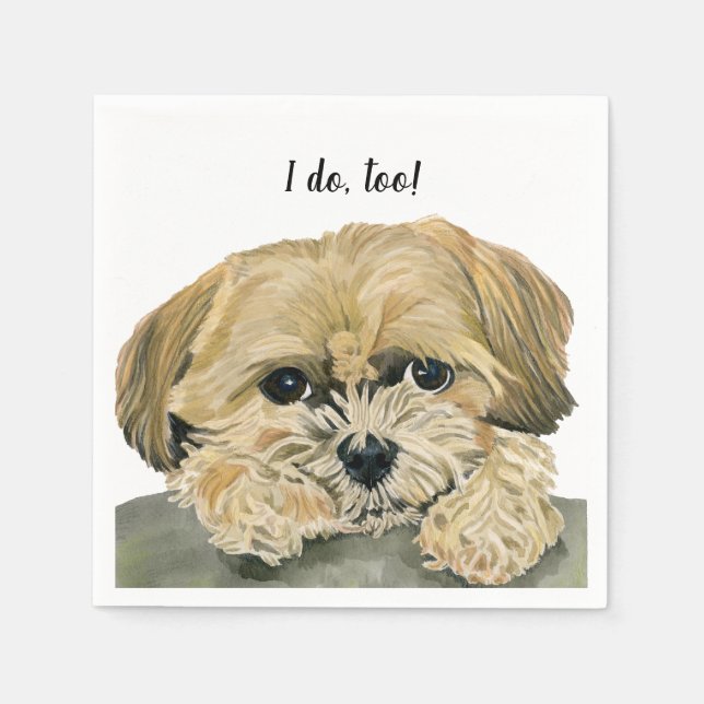 Guardanapo De Papel  Dog Custom Cocktail Napkin (Frente)