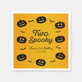 Guardanapo De Papel Dois abóboras de Halloween assustadores de anivers