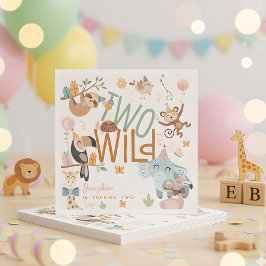 Guardanapo De Papel Dois animais selvagens do safari aniversário de cr