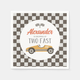 Guardanapo De Papel Dois Aniversário de Carro Race Rápido