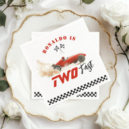 Guardanapo De Papel Dois Aniversário do segundo Rápido de Carro Vermel