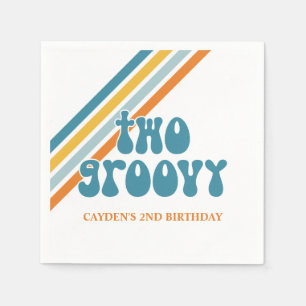 Guardanapo De Papel Dois anos do Groovy Retro Boy Napkins