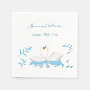 Guardanapo De Papel Dois cisnes amantes