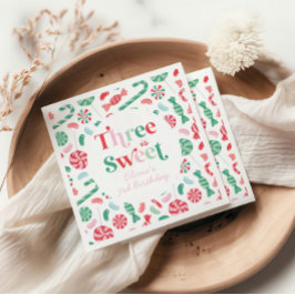 Guardanapo De Papel Dois é Bom! Bala de Natal para 3º Aniversário