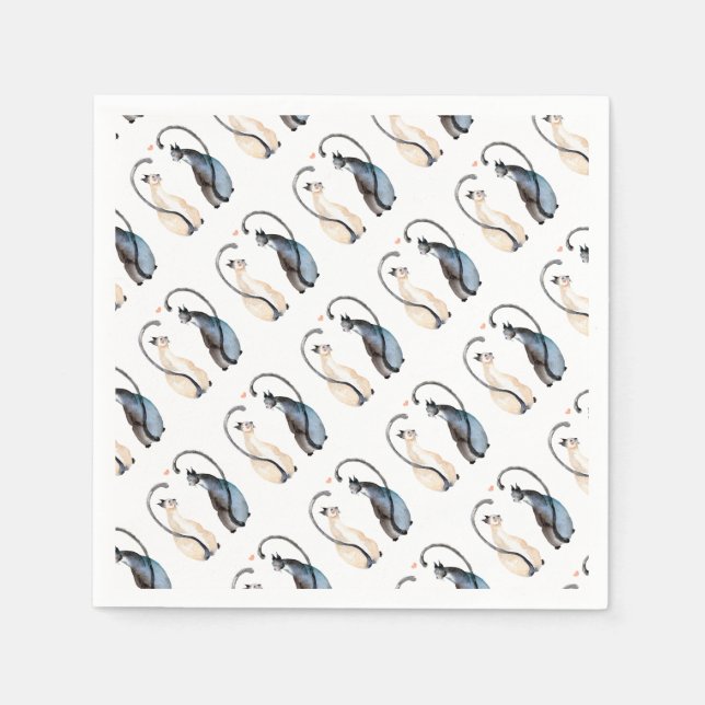 Guardanapo De Papel Dois gatos apaixonados (Frente)