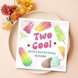 Guardanapo De Papel Dois Legal segundos aniversários de picolé de Verã