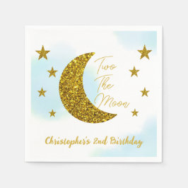Guardanapo De Papel Dois O segundo aniversário Da Lua