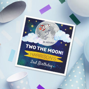 Guardanapo De Papel Dois O segundo aniversário Da Lua