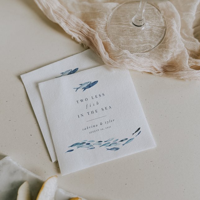 Guardanapo De Papel Dois peixes a menos no mar personalizados (Criador carregado)