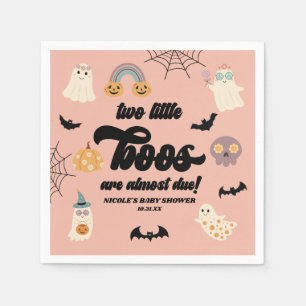 Guardanapo De Papel Dois Pequenos Boos Gêmeos Chá de fraldas de Hallow
