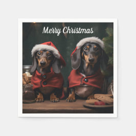 Guardanapo De Papel Dois pratos de Natal