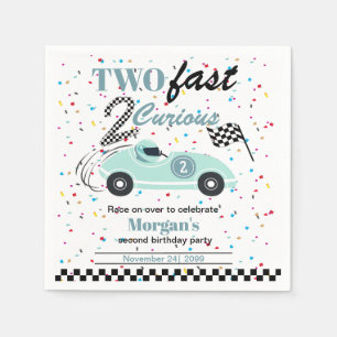 Guardanapo De Papel Dois Rápidos 2Curiosos Carro Esportivo Azul Segund