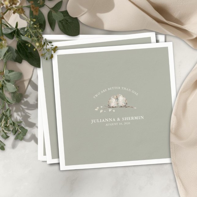 Guardanapo De Papel Dois são melhores que um (Christian Wedding Napkins)