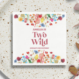 Guardanapo De Papel Dois Wildflower, 2º segundo aniversário