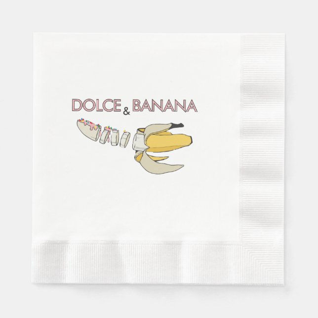 Guardanapo De Papel Dolce e banana (Frente)