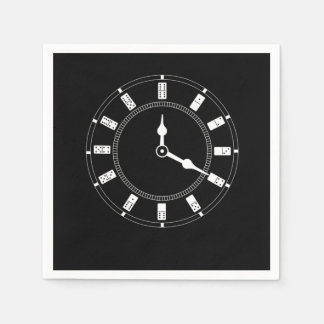 Guardanapo De Papel Domino Clock Dominoes Tiles Puzzler Game Gift