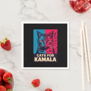Guardanapo De Papel Dona de Gato sem Filhos está votando em Kamala Har