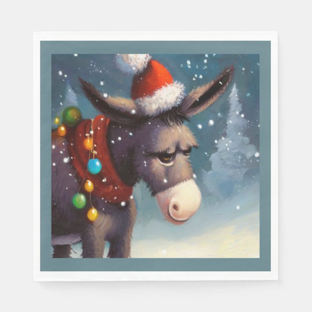 Guardanapo De Papel Donkey Natal 2 (Frente)