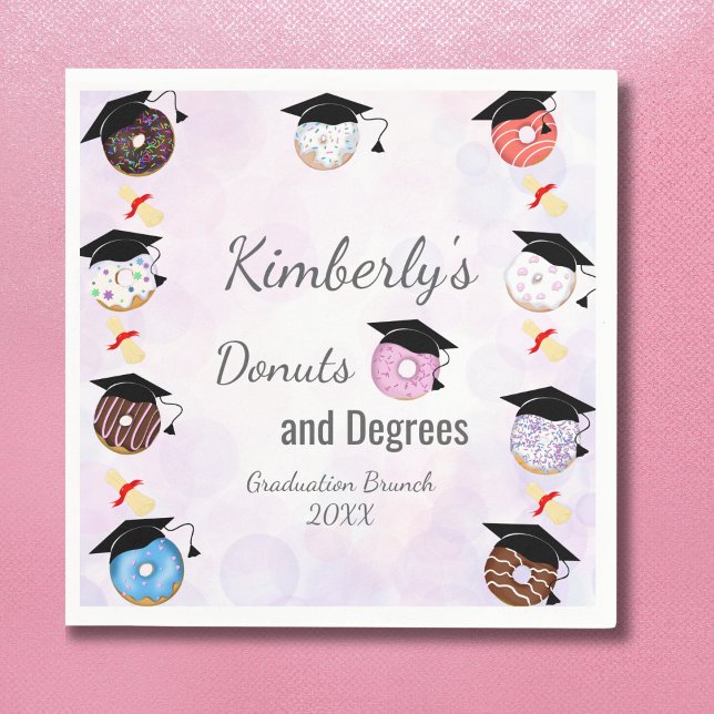Guardanapo De Papel Donuts e Diplomas Café da Manhã de Graduação (Criador carregado)