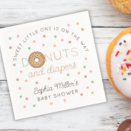 Guardanapo De Papel Donuts e Fraldas Churrasco de Bebê Personalizado
