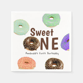 Guardanapo De Papel Donuts Sweet One 1º Aniversário