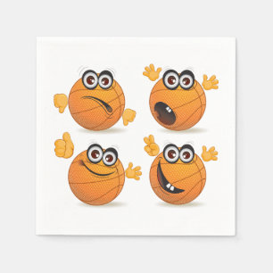 Guardanapo de papel dos caráteres do basquetebol
