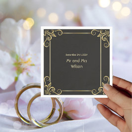 Guardanapo De Papel Dourada Arte Elegante Deco Janto Cocktail Vintage