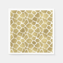 Guardanapo De Papel Dourada Giraffe Impressão