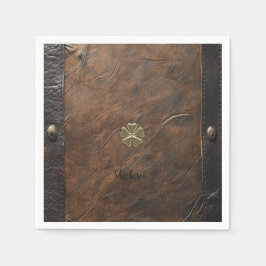 Guardanapo De Papel Dourada Rua de Shamrock.Dia de Patrick,Couro Casta