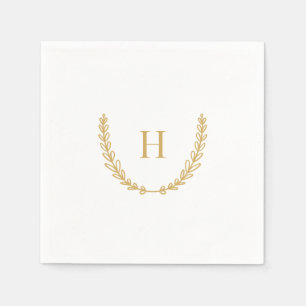 Guardanapo De Papel Dourada Terra Monogramas Napkins