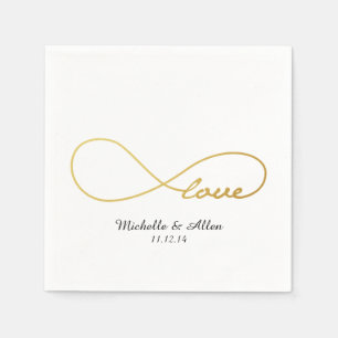 Guardanapo De Papel Dourado amor Infinito Papel de Casamento Napkins S
