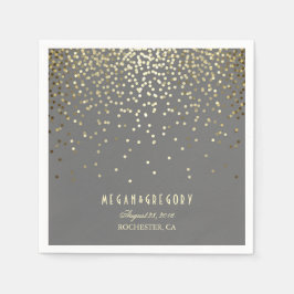 Guardanapo De Papel Dourado Casamento Confetti