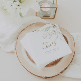 Guardanapo De Papel Dourado Casamento Eucalyptus Verde Cheers Napkins