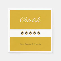 Dourado com Floral Preto e Branco